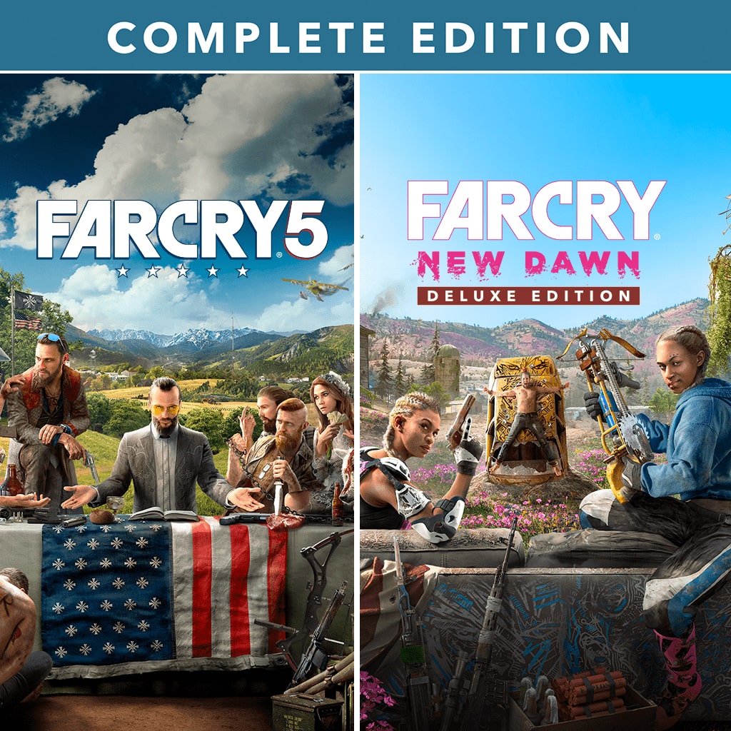 Far Cry 5 + Far Cry New Dawn Complete Edition — обложка (PS4)