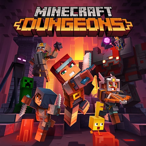 Minecraft Dungeons — обложка (PS4)