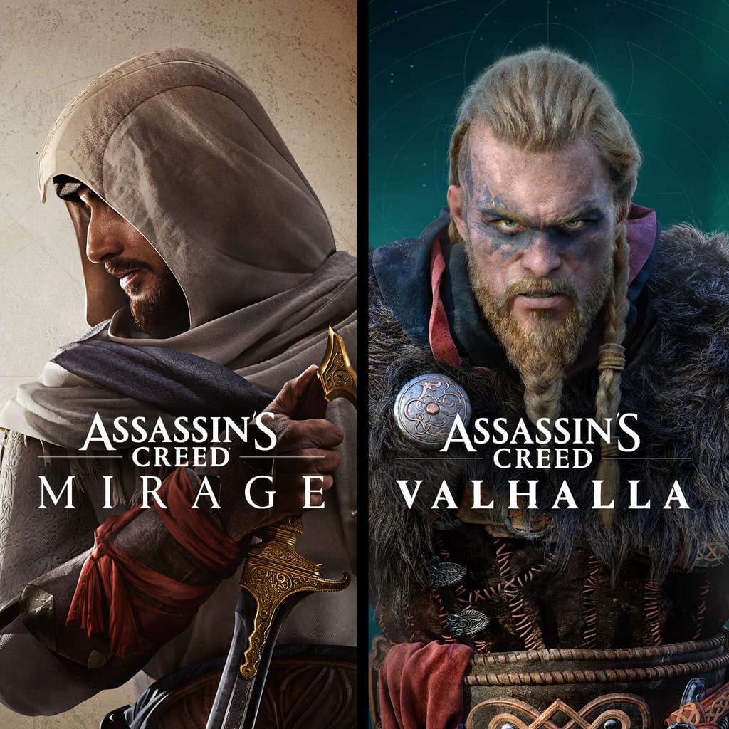 Assassin’s Creed Mirage & Assassin's Creed Valhalla Bundle — обложка (PS4/PS5)